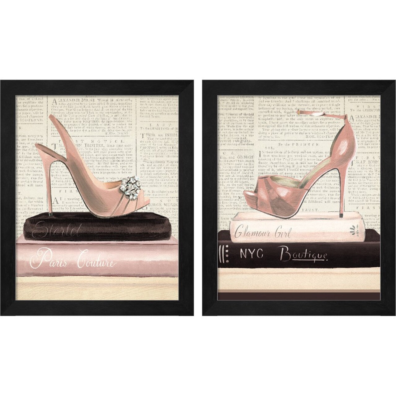 Fashion Magazine by Marco Fabiano, 2 Piece Black Framed Art Set